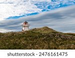 View of a beautiful lighthouse at the Prince Edward Island National Park, in the Prince Edward Island, Canada