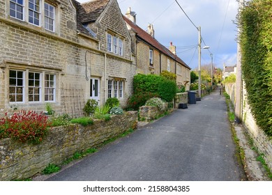 View Of Beautiful Old Town Houses On A Street In An English Town