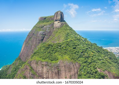 View Of The Beautiful Pedra Da Gávea (Gavea Rock) From A Viewpoint At Pedra Bonita - Rio De Janeiro, Brazil