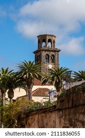 view of the bell tower of the Church of La Concepcion, in San Cristobal de La Laguna,Tenerife, Canary Islands
