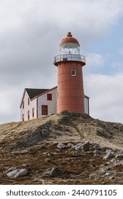 View from below of the Ferryland Lighthouse, Newfoundland, Canada