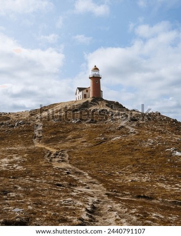 View from below of the Ferryland Lighthouse, Newfoundland, Canada