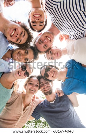 Similar – Group of people in swimsuit having funoutdoors