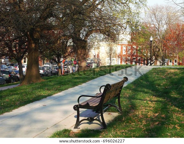 View Bench Riverside Park Baltimore Md Stock Photo Edit Now