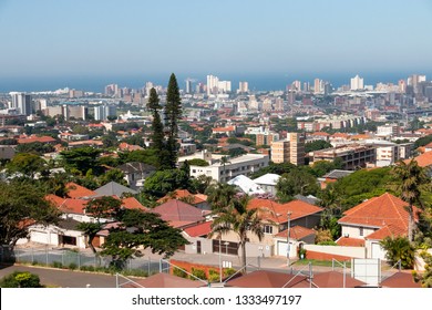 A view of the berea-westridge in Durban in kwa-zulu Natal south africa and the ocean in the distance for a fith floor building  - Shutterstock ID 1333497197