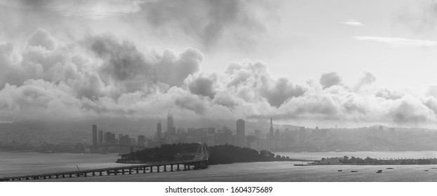 view from berkeley hills on fog in san francisco