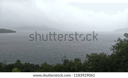 View of Bhadra dam lakkavalli , backwater