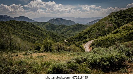 View From Big Mountain Pass In Utah On The Mormon Pioneer Trail.