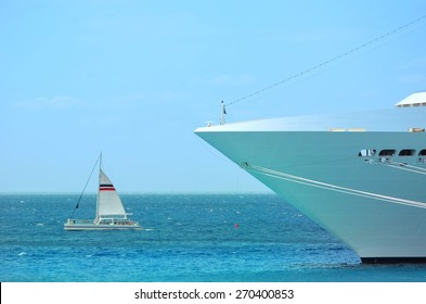View Of Big And Small Boat