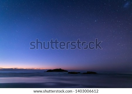 View from Black Rocks Beach at night, NSW, Australia