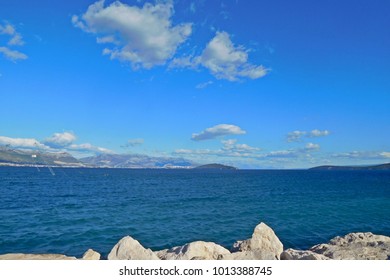 View of blue ocean