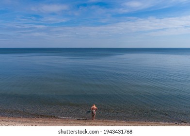 view of the blue sea. Baltic Sea. Pucka Bay, Poland - Shutterstock ID 1943431768