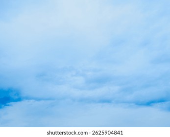 The view of the blue sky with thick clouds makes the atmosphere colder