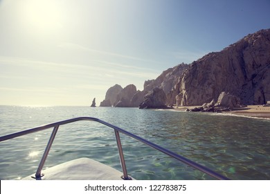 View from the boat - coastline of Los Cabos, Mexico