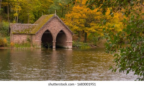 A view of the boathouse on Dudmaston Big Pool, taken in Nov 2018.