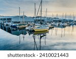 A view of boats at the marina in Edmonds, Washington.