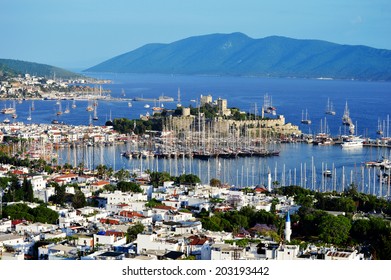 View Of Bodrum Marina On Turkish Riviera.