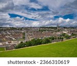 A view of the Bogside area of west Derry ~ Londonderry looking from the City walls toward the Creggan Estate.