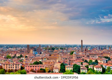 View of Bologna from Piazzale San Michele in Bosco, Bologna, Italy