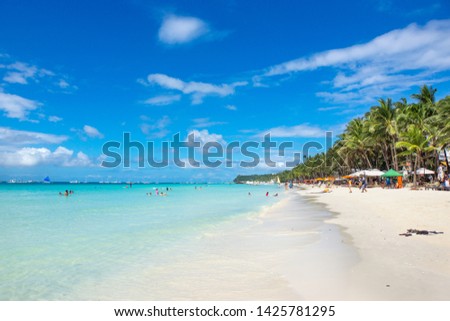 The view of the Boracay beach