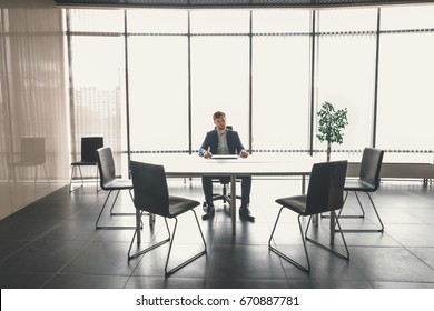 View Of A Boss Heading A Business Reunion