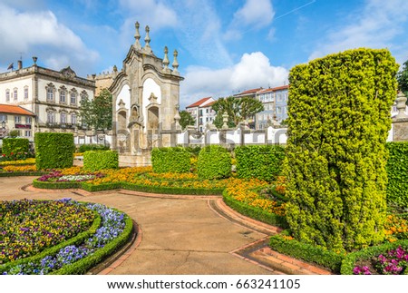 View of the botanical garden in Barcelos - Portugal