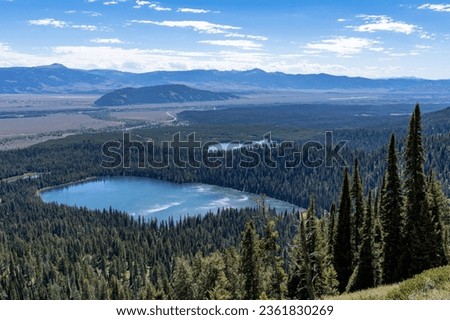 View of Bradley Lake and Taggart Lake in Grand Teton National Park
