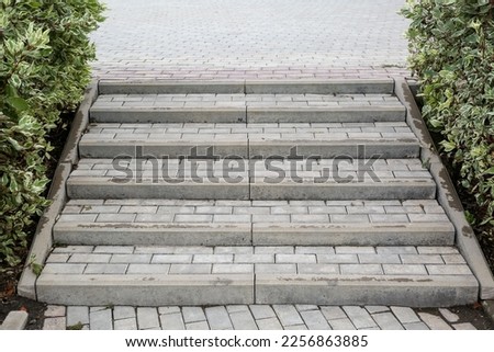 View of brick stairs in park