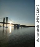 view of bridge at afternoon in Pascagoula, US