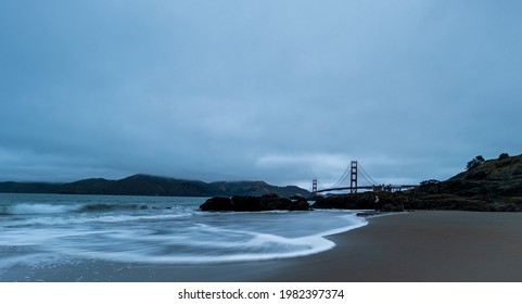 View of bridge from the beach
