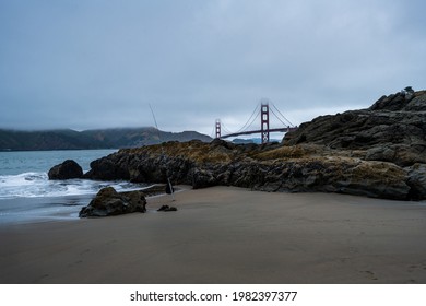 View of bridge from the beach