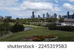 View of Brisbane CBD from, Victoria Park Parklands, Herston, Queensland