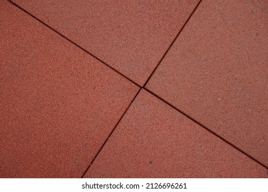 View Of Brownish Red EPDM Synthetic Rubber Floor From Above