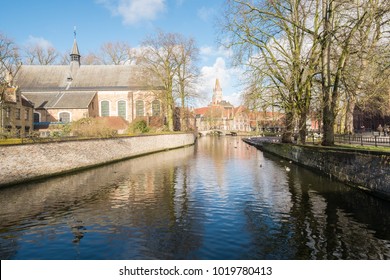 A View Of Bruges, Belgium In The Winter.