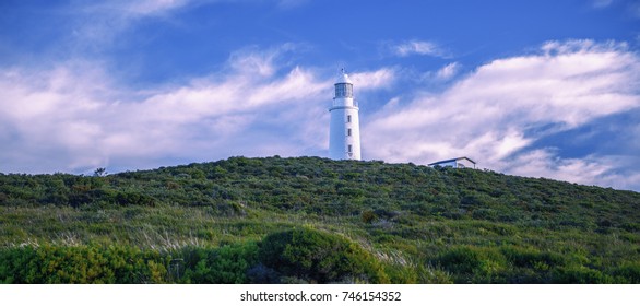 View Of Bruny Island Lighthouse In Tasmania, Australia.