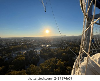 view from the budapest hot air balloon - Powered by Shutterstock