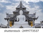 View of buddha statue at metta buddharam temple in gaya,India