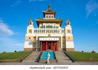View of the Buddhist temple "Golden Abode of Buddha Shakyamuni". Elista, Republic of Karelia, Russia