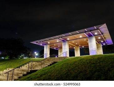 A View Of Buffalo Bayou Park Houston At Night