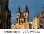 View of the buildings around the old town square in Praga