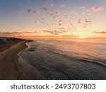 View to Bunbury LIghthouse at sunset from Casuarina Drive