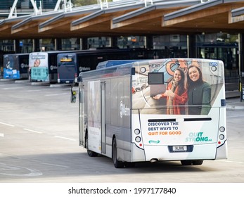 View Of Bus At Manukau Bus Station. Auckland Transport. Auckland, New Zealand - June 21, 2021