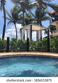 View Of A Cabana From The Pool.