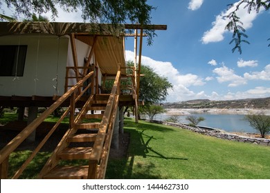 Summer Landscapes With Cabin On A Lake Stock Photos Images