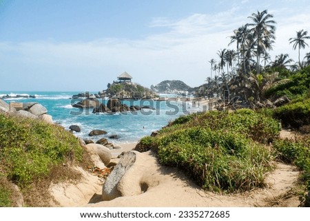 View of Cabo San Juan beach in Tayrona National Park in Colombia. Stock photo © 