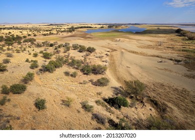 View Of The Caledon River During The Dry Season, South Africa 
