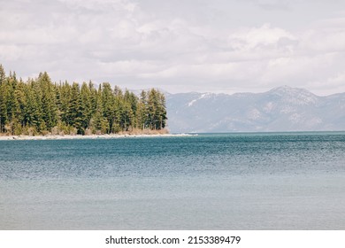 View To Calm And Peaceful Lake Tahoe In Spring