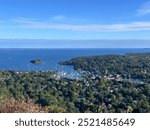 View of Camden Harbor, Penobscot Bay from Mt. Battle