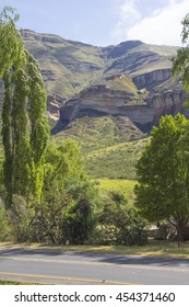 A View From The Campsite At Golden Gate National Park, In The Free State, South Africa. This Is Part Of The Drakensberg Mountain Range