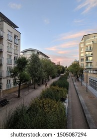 View Of The Canal In Canada Water London